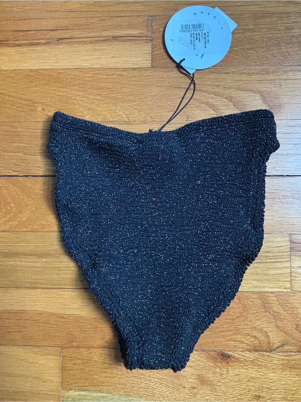 NWT Hunza G Juno Bikini in Black/Gold - Picture 5 of 8